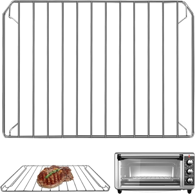 Countertop Toaster Oven Replacement Parts for BLACK+DECKER 8 Slice Extra Wide Convection Toaster Oven, 16.5×11.5 IN Stainless Steel Toaster Oven Accessories Wire Rack Baking Rack