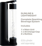 Twenty39 qarbo CLASSIC Sparkling Water Maker Machine - Soda Beverage Carbonator for Home, Seltzer & Carbonated Beverage Dispenser, Water Carbonation Fizz Maker (Matte Black)