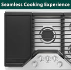 JXGRIDL230 Griddle Replacement Parts for GE Gas Stove Griddle Plate Range Parts GE Stove Pan Gas Cooktop Side 5 Burner Range Cast Iron JGP5030SLSS PGP9030SLSS Cook Top Griddle 1 Pack