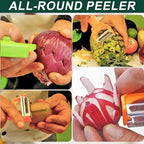 Multifunctional Kitchenware Set - Stainless Steel Dual Julienne & Vegetable Peeler, Easy Clean, Multipurpose, Portable, Grip Handle