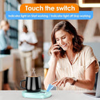 Coffee Mug Warmer - Fastest Heating & Highest Temperature, Coffee Cup Warmer for Desk Auto Shut Off, 4 Temp Settings & 1-12H Timer, Smart Electric Beverage Warmer for Coffee, Tea (Green)