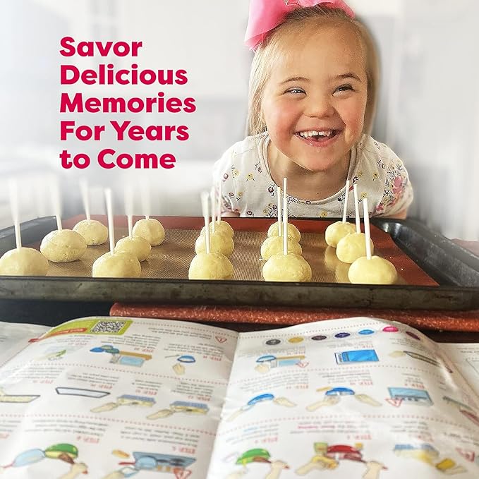 Baketivity Vanilla Cake Pops Making Kit for Kids - DIY Baking Set with Pre-Measured Ingredients - Party Supply Kit for Children Ages 6 and Up - Best Gift Idea for Boys and Girls