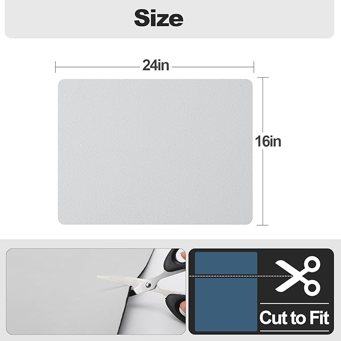 Ecotrim - Dish Drying Mat for Kitchen Counter | Coffee Bar Mat for Countertops | Heat Resistant Drainer Mat with Non-slip Rubber Backed | Hide Stain Kitchen Absorbent Draining Mat | Light Grey 16"x24"