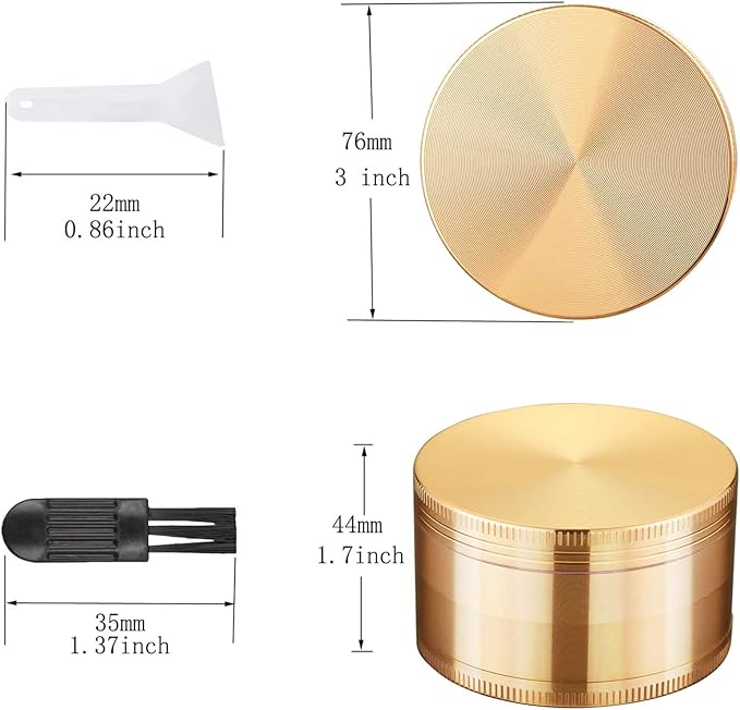 Spice Grinder 3 in (Gold)