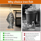 Iron Fish for Anemia Vegan Women: Natural Reusable Iron Cooking Tool to Reduce ferrous Deficiency, Kitchen Accessory for Home Use,Perfect for Gift (2 PCS)