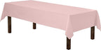 Gee Di Moda Rectangle Tablecloth - 60 x 102 Inch Pink Table Cloth for 6 Foot Rectangle Tables - Heavy Duty Washable Fabric - for Holiday Party, Dinner, Weddings, Baby Shower & Events