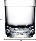 Drinique Unbreakable 12 Oz Drinking Glasses, Set of 4 - Tritan Plastic Shatterproof Tumbler Water Glasses, Drinking Cups, BPA-Free, Dishwasher Safe Alternative Glass Cups Set, 12 Ounces, Clear