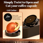 Reusable Coffee Pods Kit Compatible for Nespresso Vertuoline Pods, Refill Dual Pods Kit with Upgrade Lid Opener, 52 Pcs Aluminum Foil Seals Lids for Nespresso VertuoPlus Espresso Machine(No pods)
