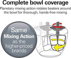 Hamilton Beach Electric Stand Mixer, 4 Quarts, Dough Hook, Flat Beater Attachments, Splash Guard, 7 Speeds with Whisk, Easy-Carry Top Handle, Red