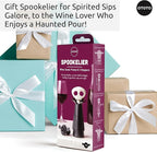 OTOTO New Spookelier Wine Saver Pump and 3 Wine Stopper - Wine Bottle Stoppers for Wine Bottles, Wine Stoppers Vacuum, Spooky Goth Accessories, Fun Skull Halloween Goth Kitchen, Goth Gifts Gadgets