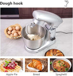 Stand Mixer, 3 in 1 Stand Mixer, 5.5Qt Electric Mixer, Mixer with Stainless Dough Hook, Wire Whip & Beater, Food Mixer for Baking, Cake and Most Home Cooks, Silver