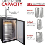 Kegco HBK309X-2 Keg Dispenser, 2 faucet without keg Black Stainless Steel