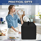 Cover for BLACK+DECKER and KitchenAid 7-8 Cup Food Processor, Heavy Duty Waterproof Dustproof Food Processor Protective Case Cover, Accessories for BLACK+DECKER Food Processors (Black)