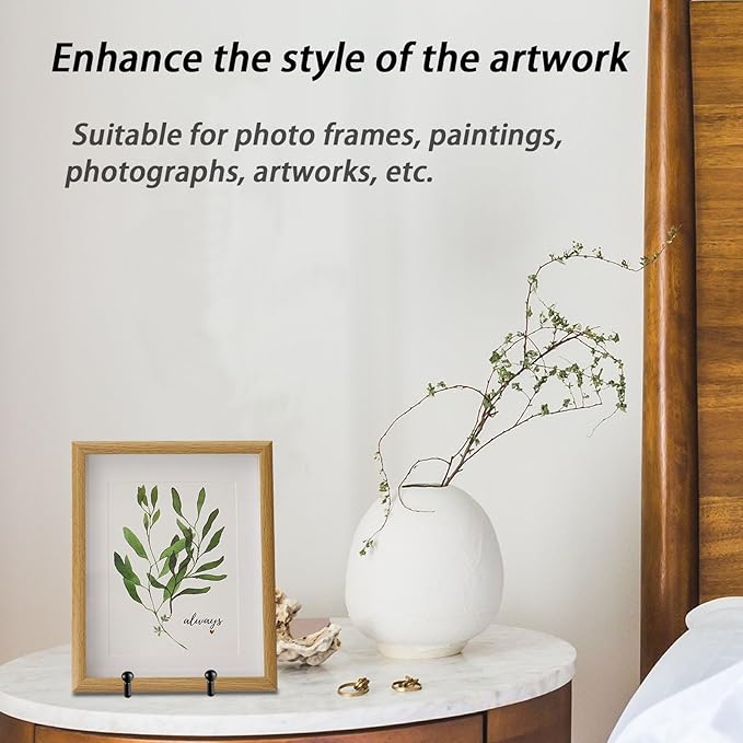 10 Pcs Plate Stands for Display,8 Inch Plate Holder Display Stand, Metal Frame Bracket for Book, Picture, Decorative Plate, Photo, and Platter, Desktop Display Shelf, Tabletop Art