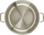 Winco Commercial-Grade Stainless Steel Brazier with Lid, 15 Quart