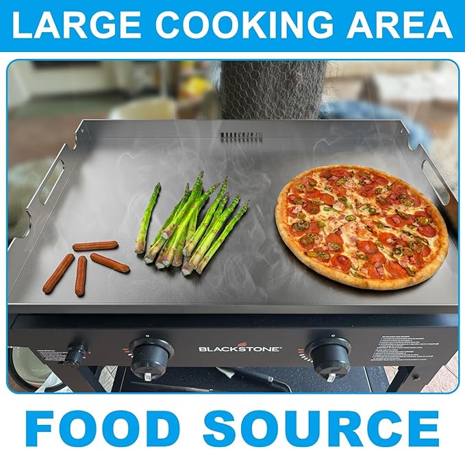 Flat Top Griddle for Blackstone 28 Inch Grill Powder Coated Steel Griddle Replacement Top with Rear Grease System for Blackstone 1517 1883 1924 1853 1963 1885 1856 1605 1803