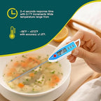Copkim 10 Set Waterproof Food Thermometer for Water, Liquid, Candle and Cooking Digital Meat Thermometer with Long Probe Instant Read for Kitchen BBQ Grill Candy (White)