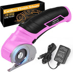 Cardboard Cutter Electric Box Cutter - Rechargeable 4v Cordless Electric Scissors with Safety Lock Heavy Duty Rotary Carpet Cutter Tools Gift for Men Women Adults Crafters Tailors Household Crafting