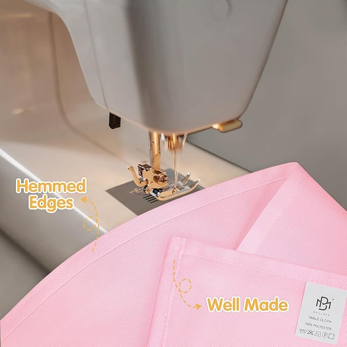 BRILLMAX 8 Pack Pink Tablecloths 70 x 120 Inch for 6ft or 8ft Rectangle Tables - Rectangular Bulk Linen Polyester Fabric Washable Cloth Cover for Wedding Reception Banquet Birthday Party