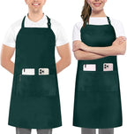 Utopia Kitchen 2 Pack Bib Apron, Adjustable with 2 Pockets, Water and Oil Resistant, Cooking Kitchen Chef Apron for Women Men