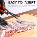 Rib Membrane Removal Tool,Stainless Steel Rib Prep Tool Membrane Remover,BBQ Membrane Remover for Ribs with Arc Clamp & Non-Slip Grip for Easy Rib Skinner,Kitchen Gadgets for Barbecue Enthusiasts