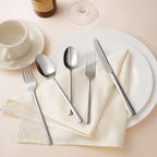 KINGSTONE Silverware Set, 40-Piece Forged Flatware Cutlery Set Premium Stainless Steel, Service for 8, for Home, Wedding, Party,Gift, Mirror Polished and Dishwasher Safe