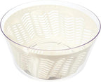 Zyliss Easy Spin 2 Salad Spinner, Large 6L Capacity, White, Unique AquaVent™ Technology, Retractable Cord and Brake System, Non-Slip Base, Easy Cleaning, Plastic