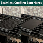 WB31X24998 WB31X24738 Stove Griddle Replacement Parts for GE Gas Stove Griddle Plate JXGRILL1 Reversible Cast Iron Griddle Pan Gas Cooktop JGS760SPSS JGBS66REK4SS GE Appliance Accessories 1 Pack