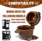 Single Serving Ground Coffee Brew Filter/Holder Basket for Hamilton beach flexbrew replacement parts 49957 49974 49976 49979 49957 49954 49947 49940 49950 49966 49968 Reusable coffee filter Brown (1)
