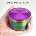 KINGTOP 3 Inch Large Grinder, Zinc Alloy Mills (Colorful)