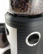 Espressione Professional Conical Burr Coffee Grinder, Black/Silver, 8.5-Oz.