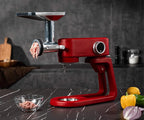 Stand Mixer Heavy Duty - All Metal Kitchen Standing Mixer 5.3 Quart with 4 Stainless Steel Attachments, DC Motor & Multifunctional Power Hub, 8-Speed & Timer, Lower Noise (Red)