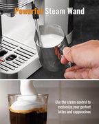 SHARDOR Espresso Machine 20 Bar, Professional Espresso Machine with Milk Frother and Touchscreen, Expresso Coffee Machines with Adjustable Temperature,for Cappuccino, Latte