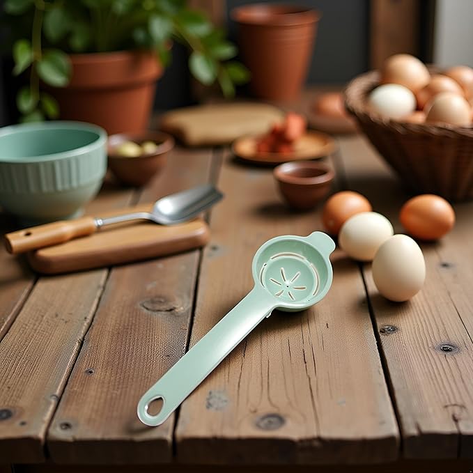 Light Green Egg White Yolk Separator Tool Food-grade Egg Baking Cooking Kitchen Tool Hand Egg Cooking Tools Egg Divider Seperator Egg Separators Specialty Tools and Gadgets