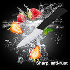 Ceramic Knife Set of 5,Sharp Ceramic Knife with Sheath,Steak Knife,Black Kitchen Knives With Anti-Slip handle,Includes 6"Chef Knife,5"Utility Knife,4"Vegetable Knife,3"Paring Knife,1''Fruit Peeler