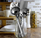 Darware Complete Serving Set (6-Piece, Silver); w/Pasta Server, Fork, Slotted Spoon, Ladle, & Cake/Casserole Server