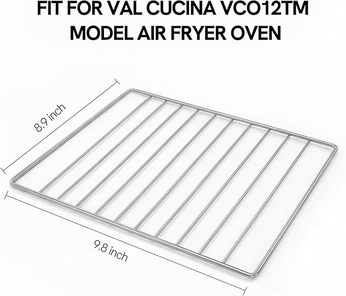 VAL CUCINA Air Fryer Oven Wire Rack Replacement Parts Compatible with VCO12TM Air Fryer Toaster Oven (Baking Rack)