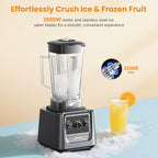 Blenders for Kitchen, 2000W Blender for Smoothies 35000 RPM Professional Grade High-Speed Smoothie Blender with 68 oz Pitcher & 27 oz To-Go Cup for Shakes, Ice Crushing, and Frozen Fruit