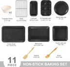 CHEFMADE Bakeware Set, 11-Piece Nonstick Kitchen Baking Set Carbon Steel Oven Bakeware