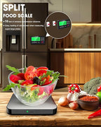 Mik-Nana Food Scale, 22lb Digital Kitchen Scale with 7 Units LCD Display & Tare Function, Stainless Steel Weight Grams and Ounces for Baking, Cooking and Meal Prep (Batteries Included)