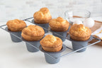 Fox Run Non-Stick Popover Pan, 6 Cup Yorkshire Pudding Pan, Grey