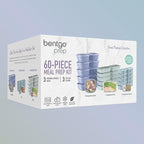 Bentgo Prep 60-Piece Variety Meal Prep Kit - Reusable PFAS & BPA-Free Food Containers 1-Compartment Trays, Prep Bowls, & Snack Boxes - Microwave, Freezer, & Dishwasher Safe (Floral Pastels)