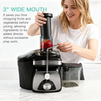 AZEUS Centrifugal Juicer Machines, Juice Extractor with Germany-Made 163 Chopping Blades (Titanium Reinforced) & 2-Layer Centrifugal Bowl, High Juice Yield, Easy to Clean, Anti-Drip,100% BPA-Free
