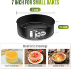 Vakoo 7 Inch Springform Pan - Nonstick, Leakproof Cheesecake Pan for Baking, Easy Release, No Parchment Paper Needed