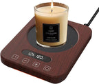 Coffee Mug Warmer,Cup Warmer with 7 Temp Settings,8H Auto Shut Off & 12H Timer,Fast Bottle Warmers for All Bottles,The Ultimate Coffee Warmer Plate for Beverage Lovers (Wood)