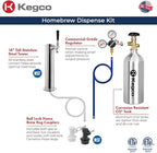 Kegco HBK309X-1 Keg Dispenser, 1 faucet without keg Black Stainless Steel