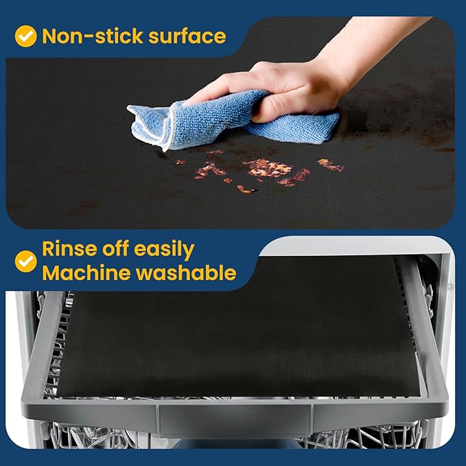 Oven Liners for Bottom of Electric Gas Oven -3Pack Large Heavy Duty Oven Protector Mat, Non-Stick Oven Floor Protector Liner, Reusable Heat Resistant Stovetop Air Fryer Grill Baking Mat