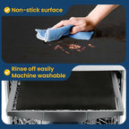 Oven Liners for Bottom of Electric Gas Oven -3Pack Large Heavy Duty Oven Protector Mat, Non-Stick Oven Floor Protector Liner, Reusable Heat Resistant Stovetop Air Fryer Grill Baking Mat