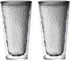 KLIFA- NICE- 20 oz, Acrylic Insulated Tumbler Set, Double-wall Drinking Glasses, BPA-Free, Shatter-Proof Plastic Drinkware, Dishwasher Safe Cups, Set of 2, Ocean Blue