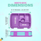 YOLAY Bento Box for Kids Lunch Box Leak-Proof, 5-Compartment Lunch Box Kids for Ages 3-10, Durable with Anti-Slip Base, Suitable for Schools, Outdoor and Travel (Mermaid) (Scallop)
